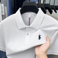 Polo homme 100 % coton pur, marque haut de gamme 2026, manches courtes, mode été, logo brodé, haut de golf, t-shirt décontracté 5