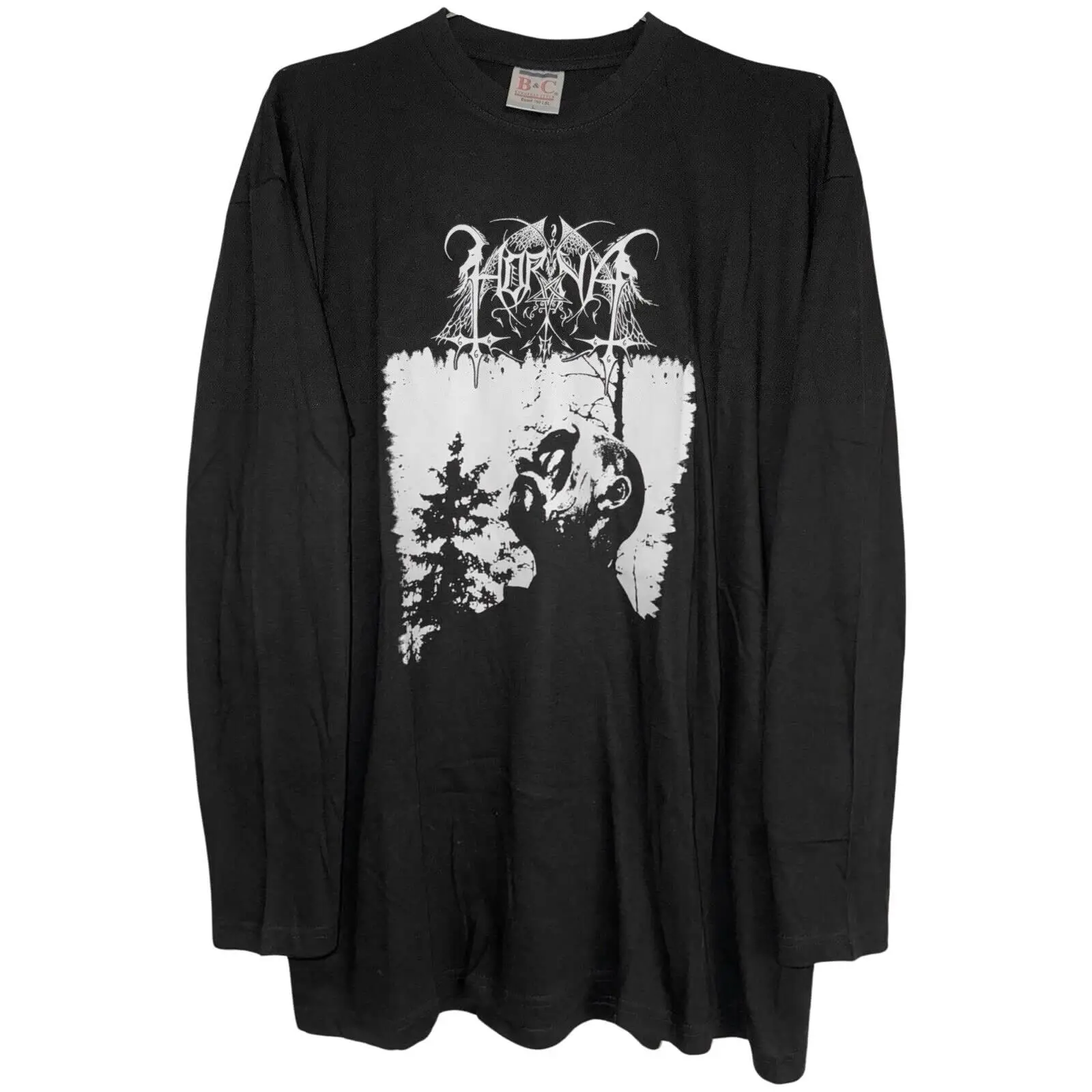 Винтажная Футболка Horna с длинным рукавом, размер L, Judas Iscariot Sargeist xehur Absu