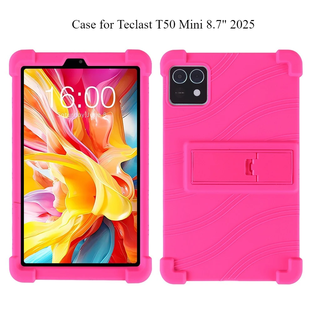 8.7 Inch Tablet Shockproof Silicone Protective Case with Multi-Angle Stand