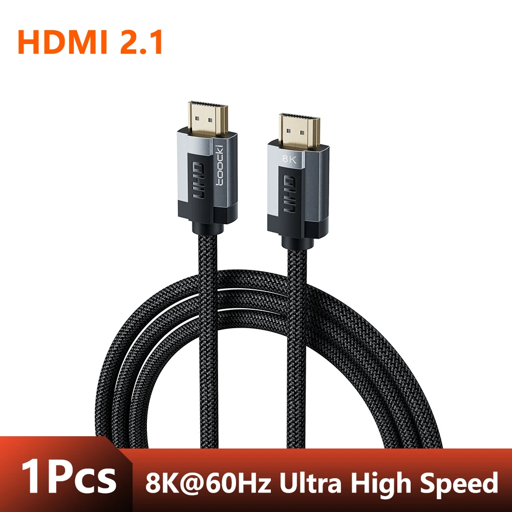 Toocki HDMI 2.1 kompatibles Kabel für Xiaomi Box PS5 PS4 Laptop Projektor 8K@60Hz High Speed HDR HDMI Kabel Dolby Vision 48Gbps