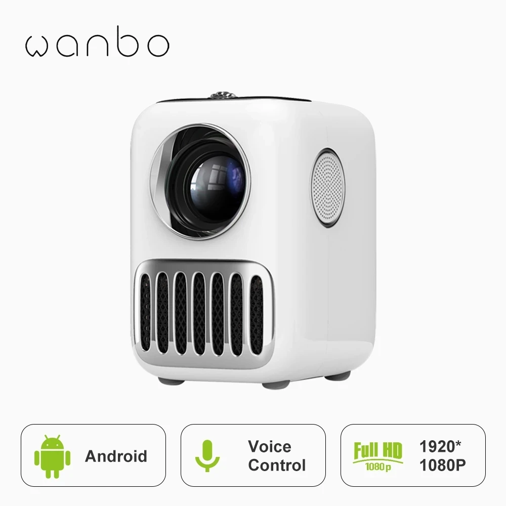 

Wanbo T2R Max Mini Portable Projector 1080P Full HD projector for Home 4K Support LED Android Beamer Voice Control Smart TV