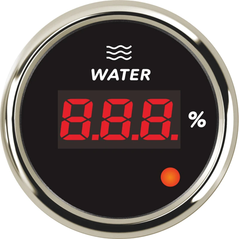 New Arrival 52mm 0-190ohm Water Level Gauges 240-33ohm Digital Water Level Meters 8 Kinds Backlight Color with Alarm for Auto