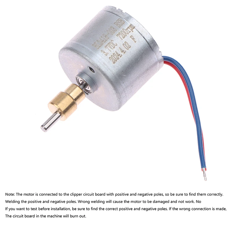 24mm 3.7V 7200rpm Brushless Motor With Brass Copper Head Replacement Accessories For 787/726/707 Hair Trimmer Clipper