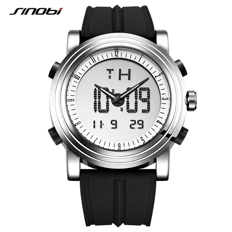 Sinobi Sports Mens Orologi Da Polso Digitali Al Quarzo Orologio Da Uomo Con Data Cronografo Impermeabile Running Orologi Da Uomo Montres Femmes