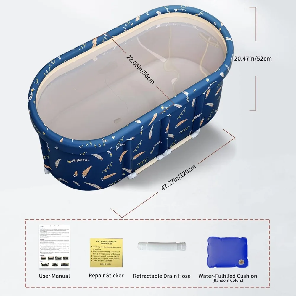 Portable Bathtub, Foldable Freestanding Bathtub, Japanese Soaking Tub, Shower Stall Bathtub, Bathroom Folding SPA Tub For Adults 2