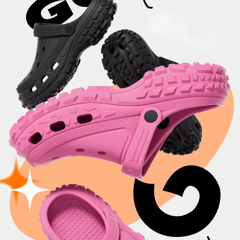 Women Platform Sandals 2024 Summer Closed Toe Non-slip Beach Sandals Woman Lightweight Soft Bottom Non-slip Sandalias for Home