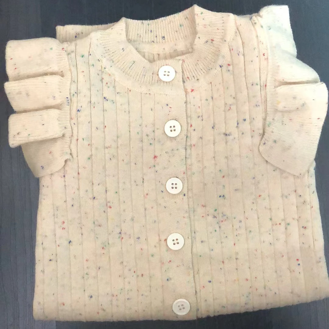 Knitted Baby Jumpsuit Solid Color Long Sleeves Knitted Rompers with Buttons for Toddlers Girls Outfit Newborn Baby Clothes - Image 2