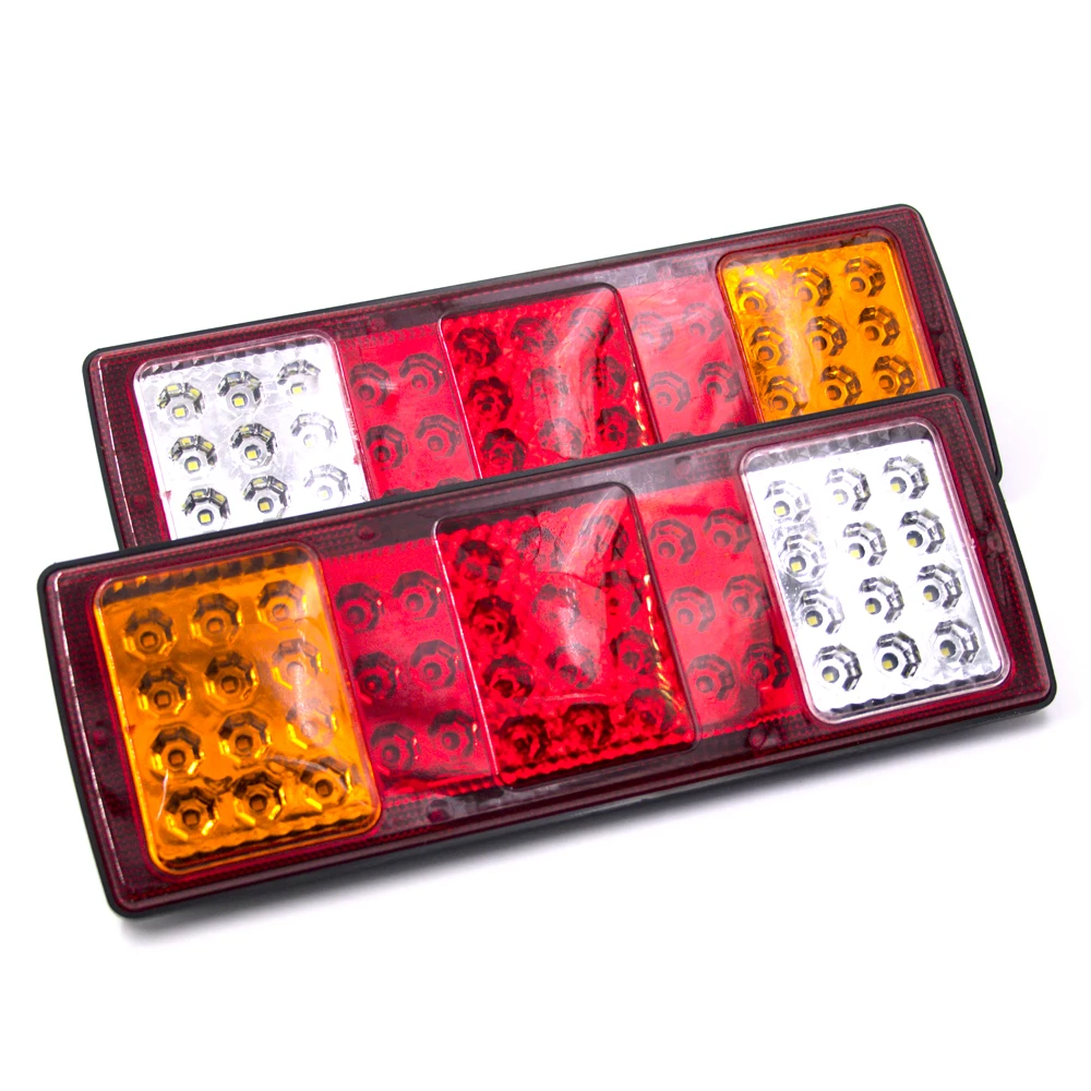 Fanali Posteriori A LED Per Rimorchio 36 LED 24V - Luci Stop Frecce Retromarcia - 2 Pezzi Universali - 2