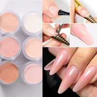 6Colors/Set Acrylic Powder Professional Pink Clear White Nude Polymer For Nails Extension 3D Tips Carving French Acrylic Powder 2