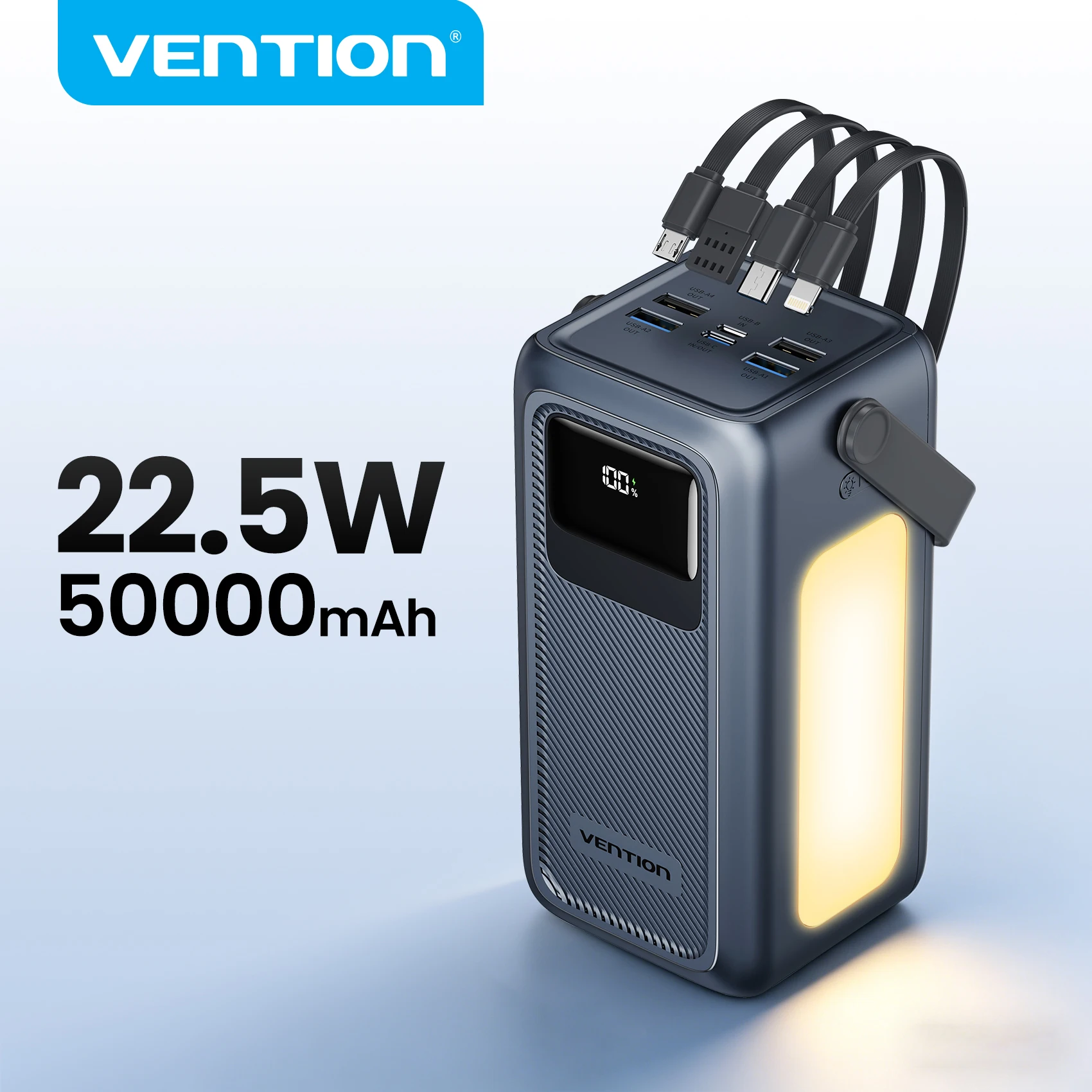 Vention 22,5W 50000mAh Powerstation Tragbare Externe Batterie für iPhone Samsung Powerbank mit LED-Ladegerät für Zuhause und Camping - AliExpress 44