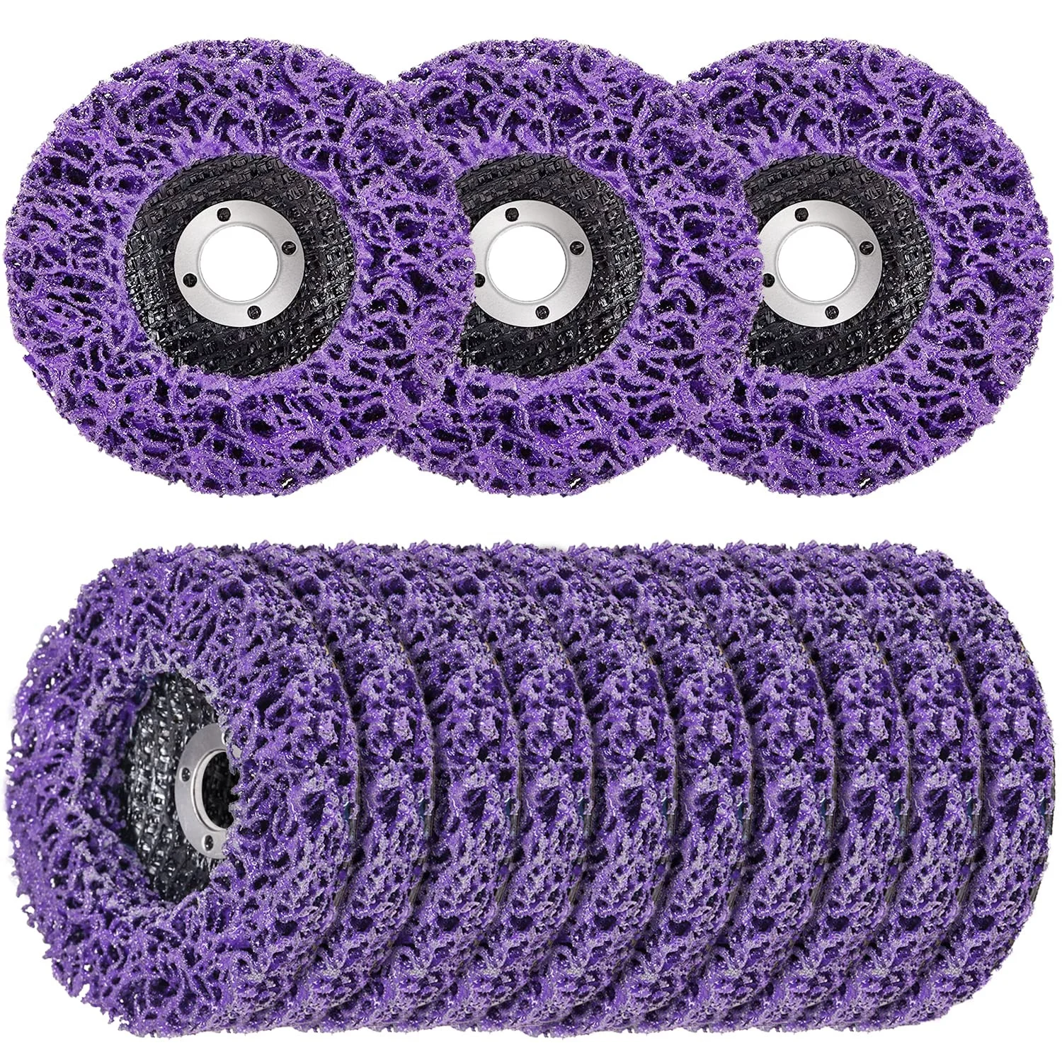 1PCS100/115/125mm 산호 디스크 폴리 스트립 디스크 앵글 그라인더 페인트 녹 제거를위한 다이아몬드 그라인딩 휠 플랩 디스크 Clean Abrasiv