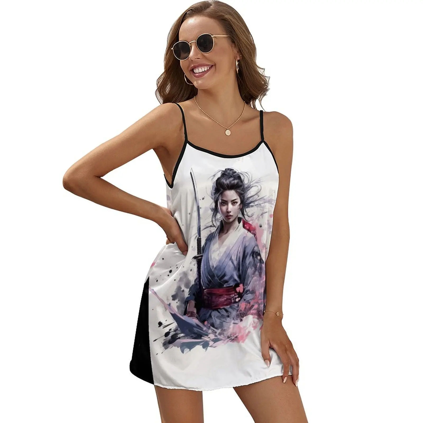

Japanese elegance: stylish woman in kimono Sleeveless Dress sensual sexy dress for women Party dresses women clothes