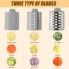 Electric Cheese Grater, Electric Slicer Shredder, Electric Vegetable Slicer Salad Maker, Fruit Cutter, Food Processor Spiralizer 3