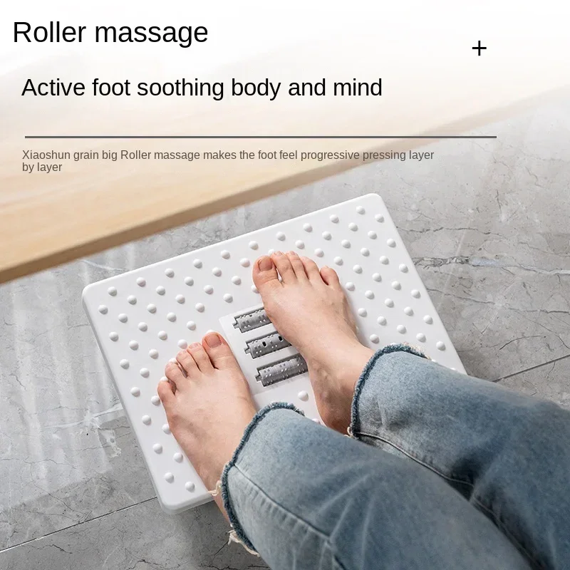 

Under Desk Footrest Ergonomic Foot Massager Footrest With Non-slip Foot Pad And Massage Rollers For Under Desk At Work Study