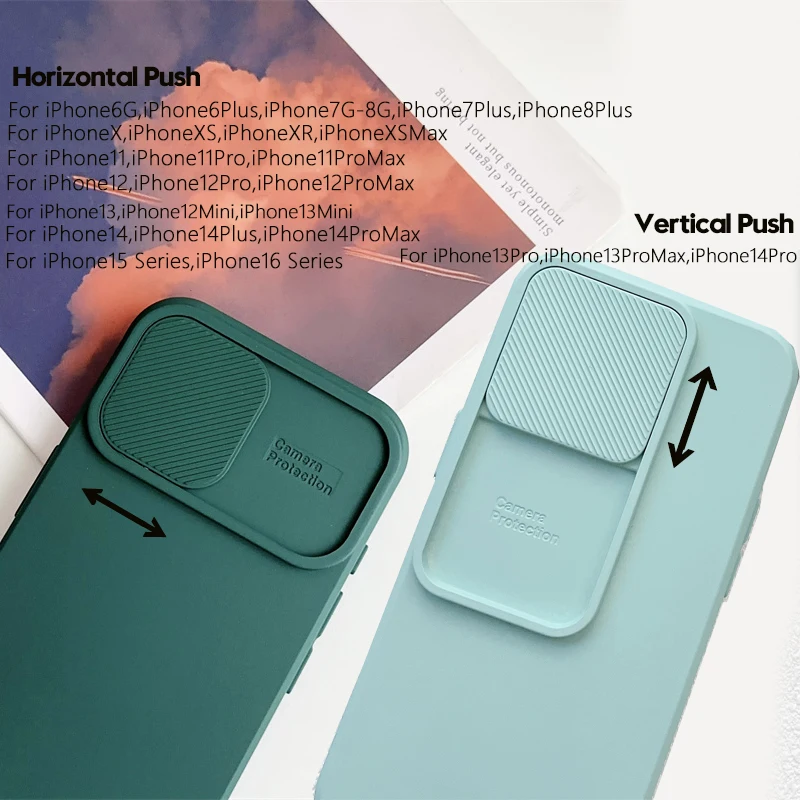 Ultra Thin Slide Camera Protection Soft Silicone Phone Case