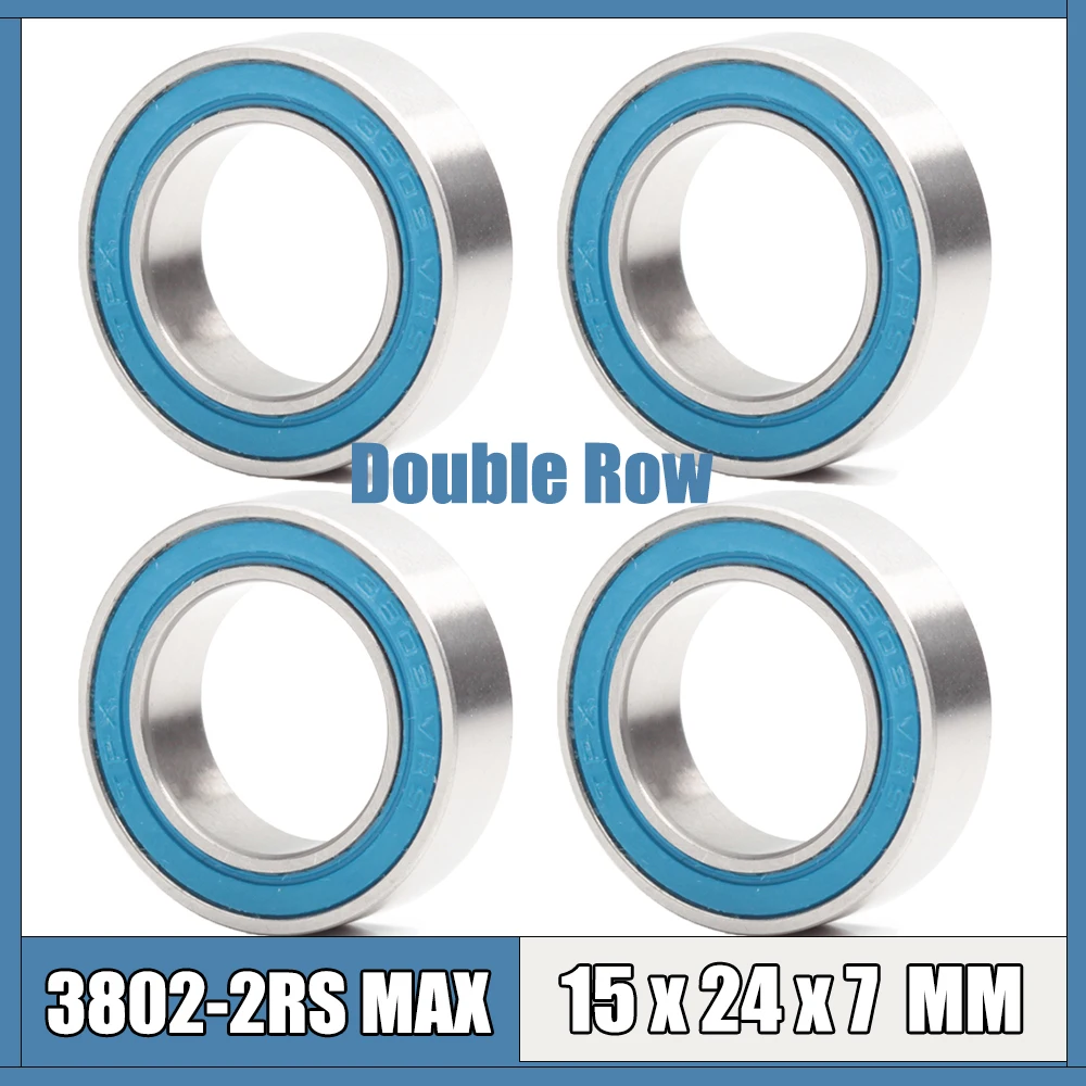 

4Pcs 3802-2RS MAX Bearing 15*24*7 mm Double Row Full Balls Bicycle Suspension Pivot Repair Parts 3802 2RS Ball Bearings