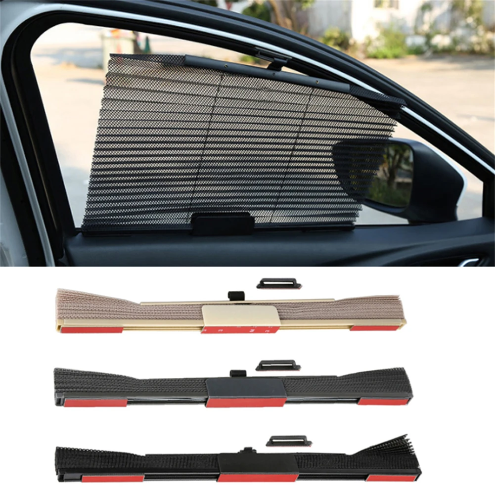 

Car Side Folding Sunshade 46*1.5*60cm ABS+Nylon Accessory Mesh Curtain Truck Universal Protection High Quality