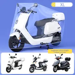 Motorcycle Protective Transparent All - Weather Thickened Cover for Outdoor Waterproof Protection (XL)