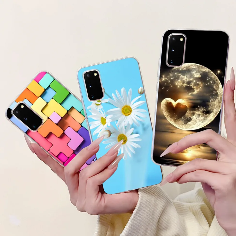 Clear Cute Cat and Fashion Flower Painted Phone Case Cover