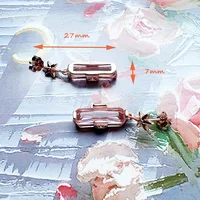 Boucles d'oreilles étoile rose pierre plaquée or Rose, bijoux fins romantiques européens pour femmes, cadeau en argent Sterling 925 véritable 2