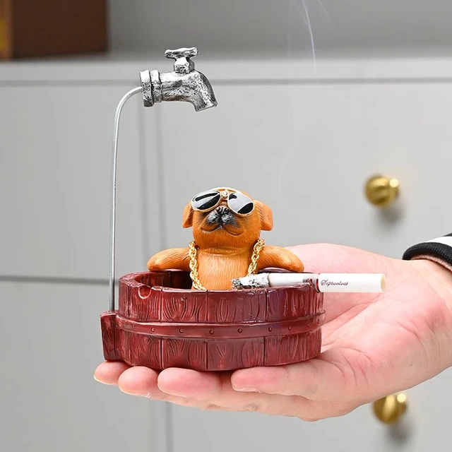 Creative Cigar Ashtray Household Cartoon family Dog Ashtray Gift Boyfriend  Bar Smoking Accessories Table Ashtray Smoking Stick - AliExpress