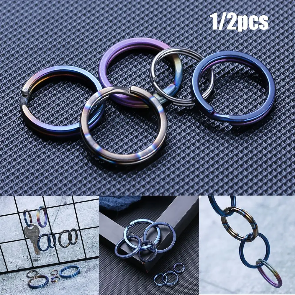 Description Picture 2 of item10~32mm Titanium Alloy Key Ring EDC Outdoor Small Tool Blue Key Ring Accessories