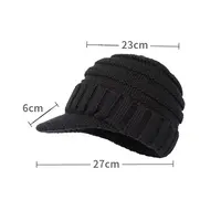 Fashion Coldproof Windproof Warm Knitted Hats Thickened Soft Knit Baseball Caps Solid Color Beanies Caps for Autumn Winter 2