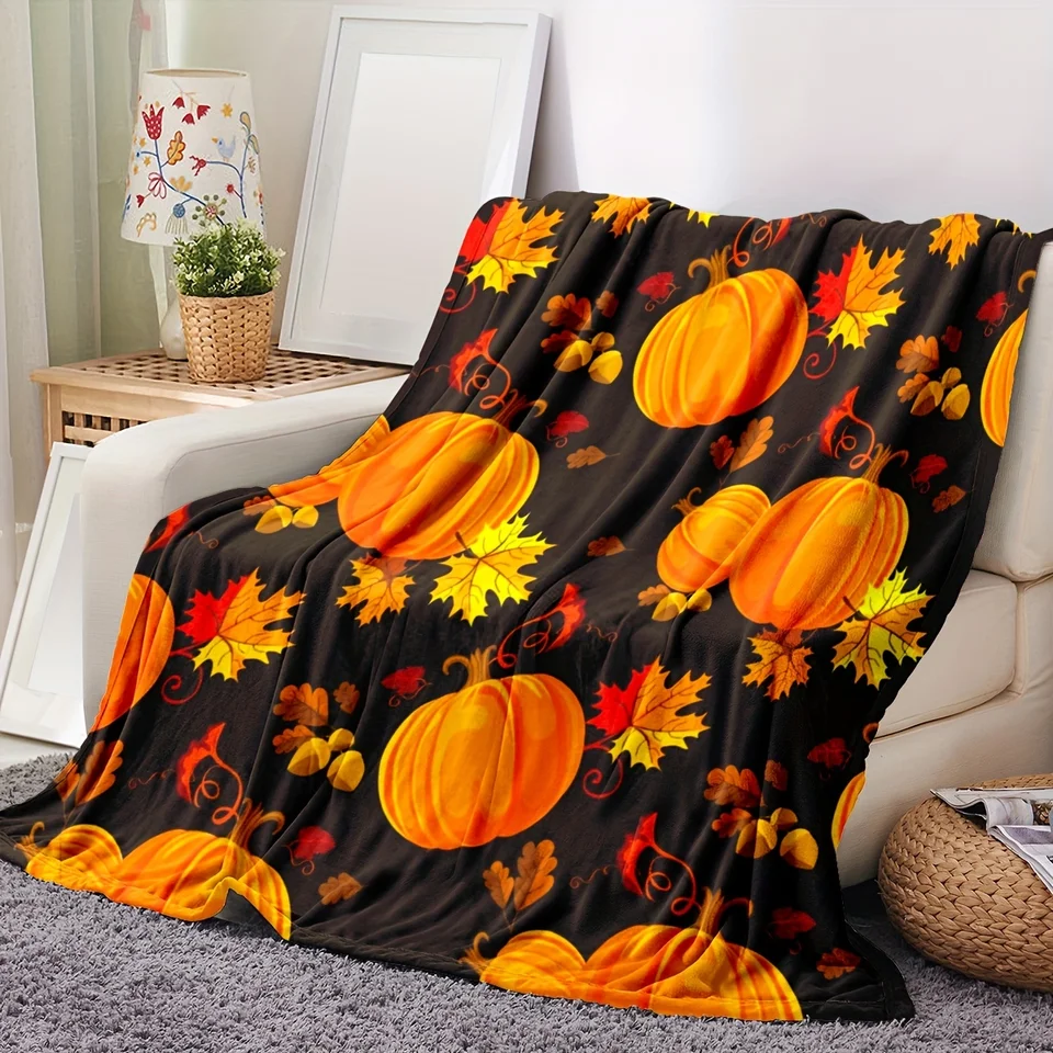 Cozy Halloween Flannel Throw Blanket