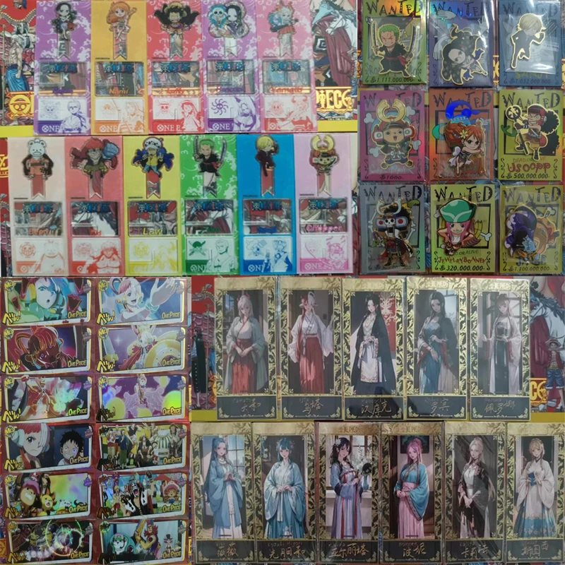 

Anime One Piece Luffy Nami Nico Robin Yamato Boa Zoro Sanji Hancock Collectible Cards Christmas Birthday Gift Children's Toys