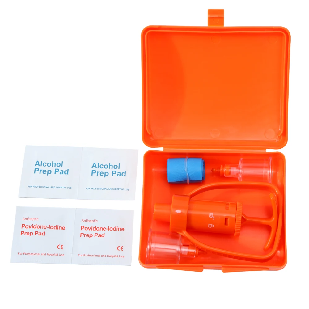 First Aid Kit Snake Bite Bee Sting Venom Extractor Suction Pump for Hiking Camping
