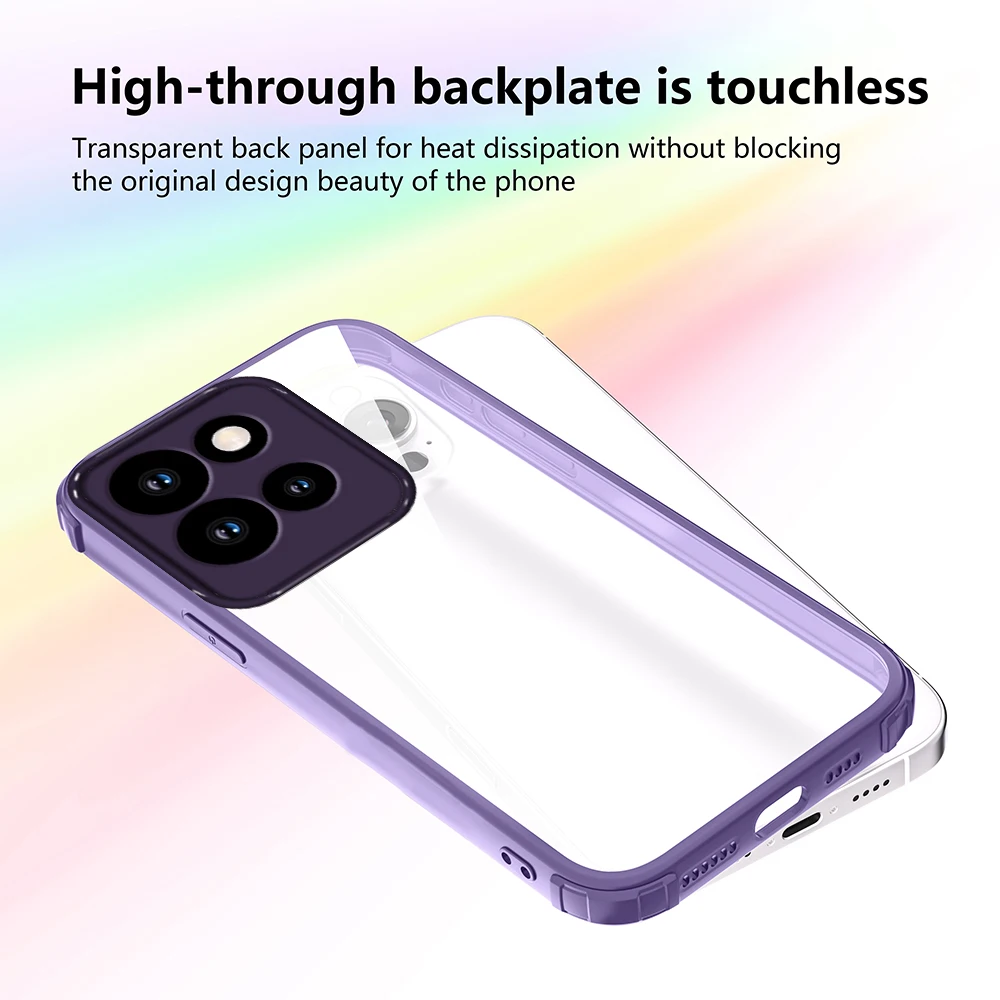 Solid Color Shock-Absorbing Protective Phone Case