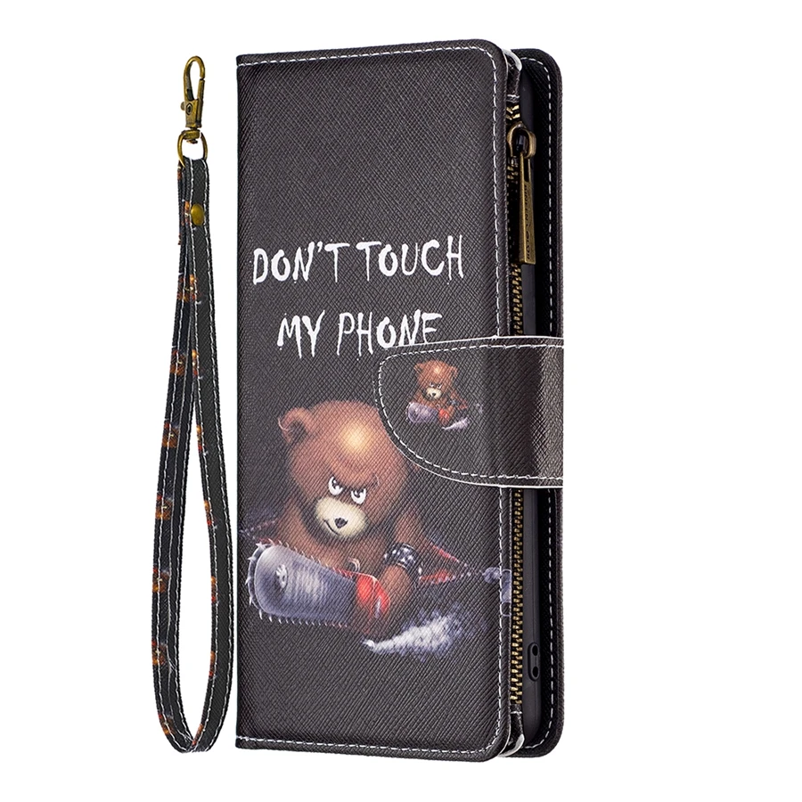 Colorful PU Leather Zipper Wallet Case