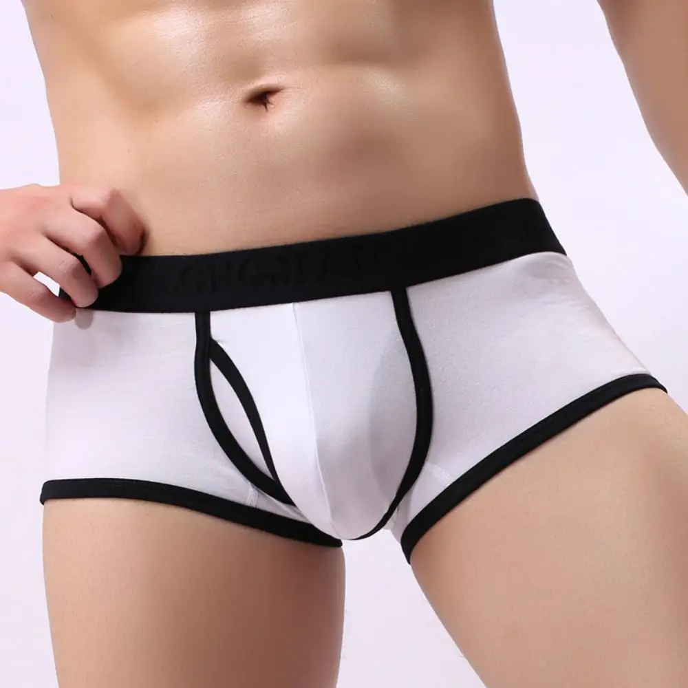 

Men'S Underwear Sexy Mid Waist Breathable U Convex Boxer Shorts Flat Corner Pants Sexy U Raised Quadrangle Pants