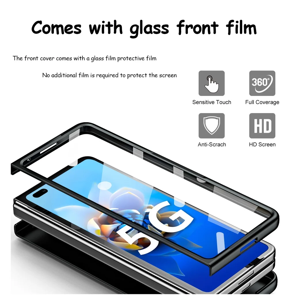 For Huawei Mate X2 5G Case Kickstand Bracket Camera Protection Stand Ultra-thin Shock-proof frosted Case With Pen Slot