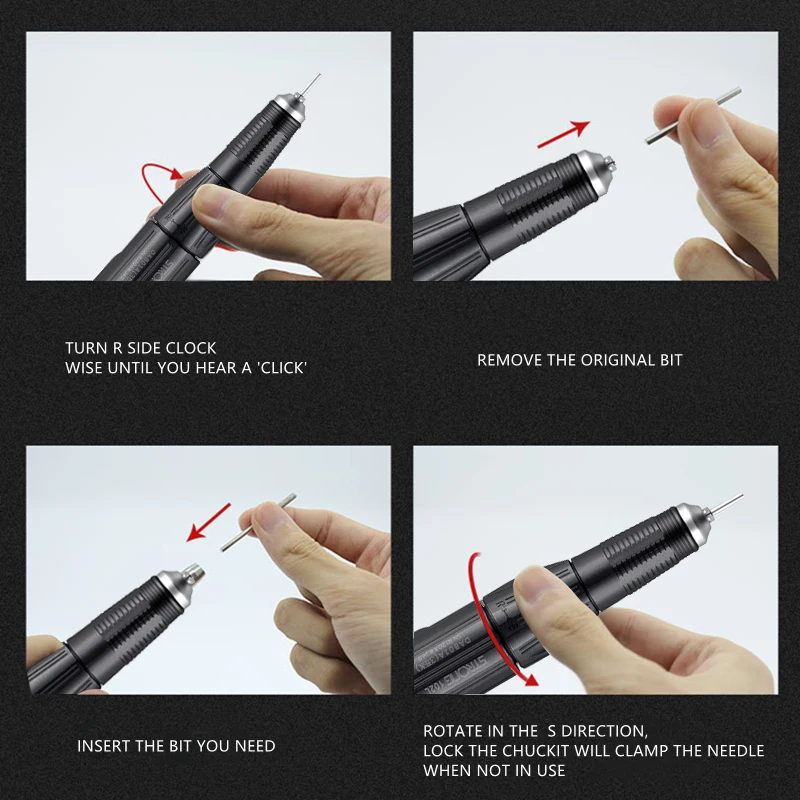 65W Electric Nail Drill Machine Strong 90 nail polish remover 102L 2.35mm Model Manicure Pedicure Nail Filer Bit 3