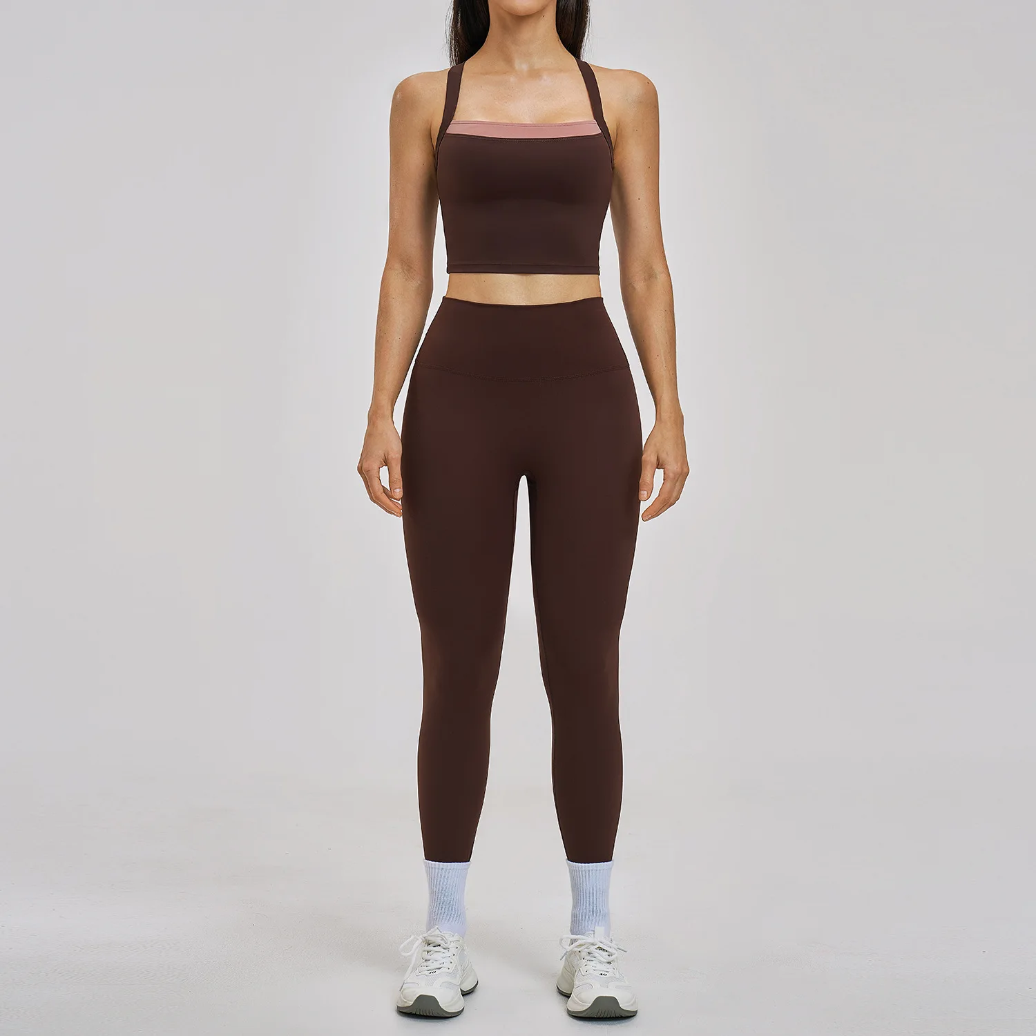Yoga Set 2PCS Women's Tracksuit Athletic Wear Fitness Clothes Gym Outfits Workout Sets Push Up Clothes Sports Bra Leggings Suit 2