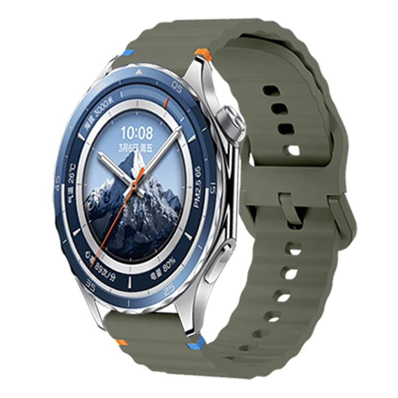 Breathable Sport Silicone Band - 18mm/22mm Adjustable Strap