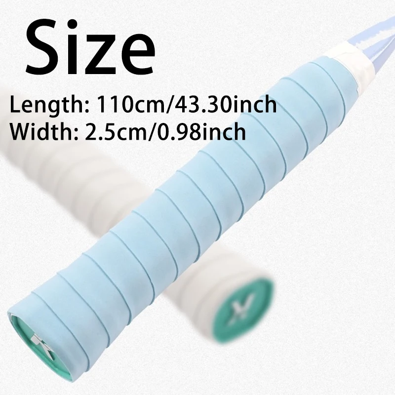 Tennis racket handle wrapped tightly with the anti-slip overgrip.