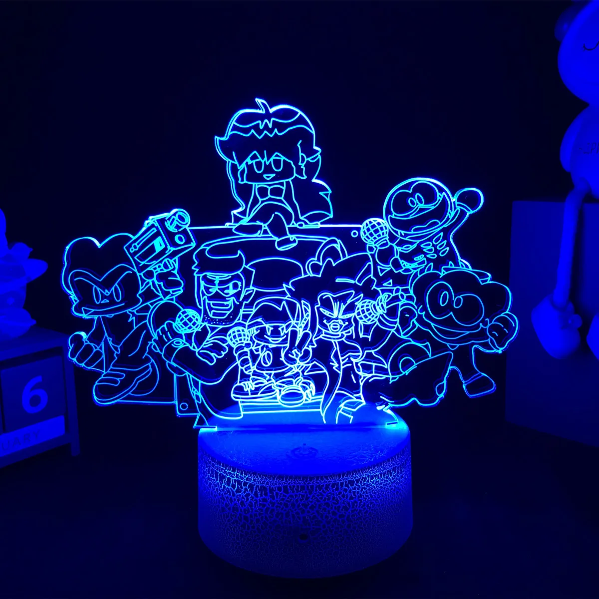  Acrylic Led Lamp Game Friday Night Funkin Figure for Kids Bedroom Decorative Light Child Birthday Gift Desk 3D Night Light FNF night lamp for bedroom