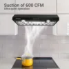 SNDOAS 600CFM 30 inch Kitchen Under Cabinet Black Cook Fan with LED Light Range Hood US0475 6