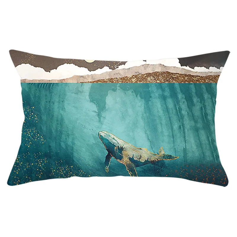 30x50cm Sun Mountain Landscape Pillowcase Decorative Sofa Cushion Case Bed Pillow Cover Home Decor Gift Car Cushion Cover