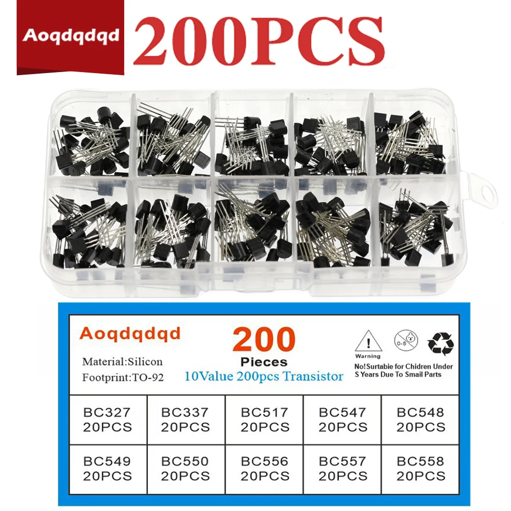 Комплект транзисторов 200 шт. 10 значений * 20 комплект BC327 BC337 BC517 BC547 BC548 BC549 BC550 BC556 BC557