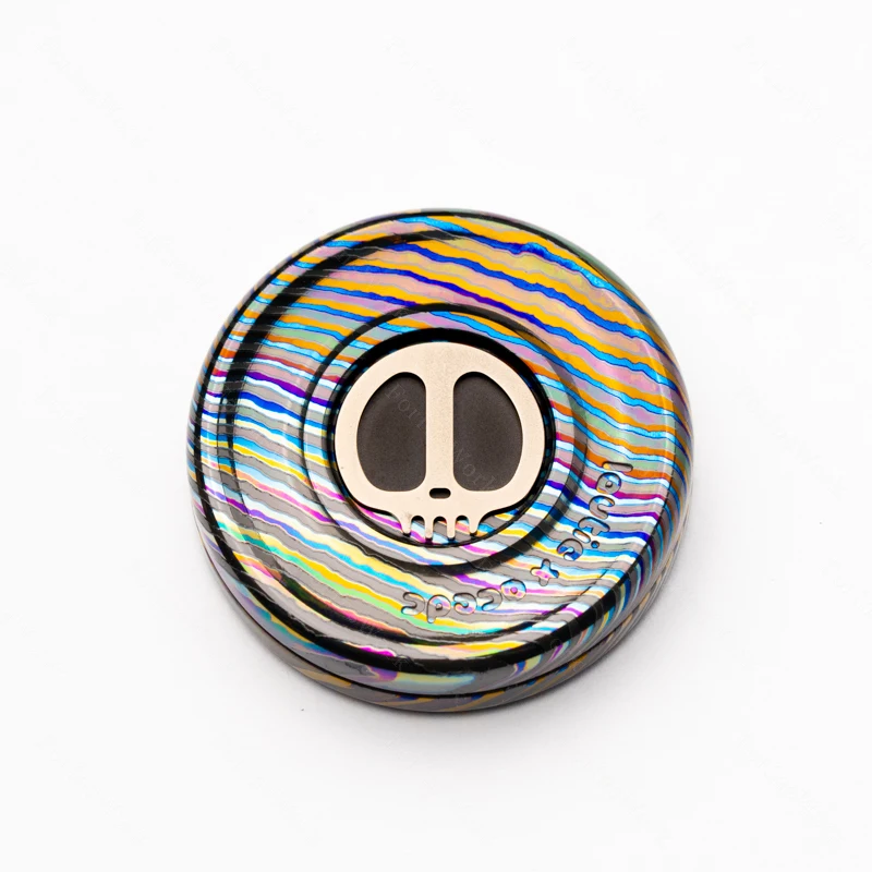 Lautie edc zircti-大人のための金属製のフィジェットのおもちゃ,茶色