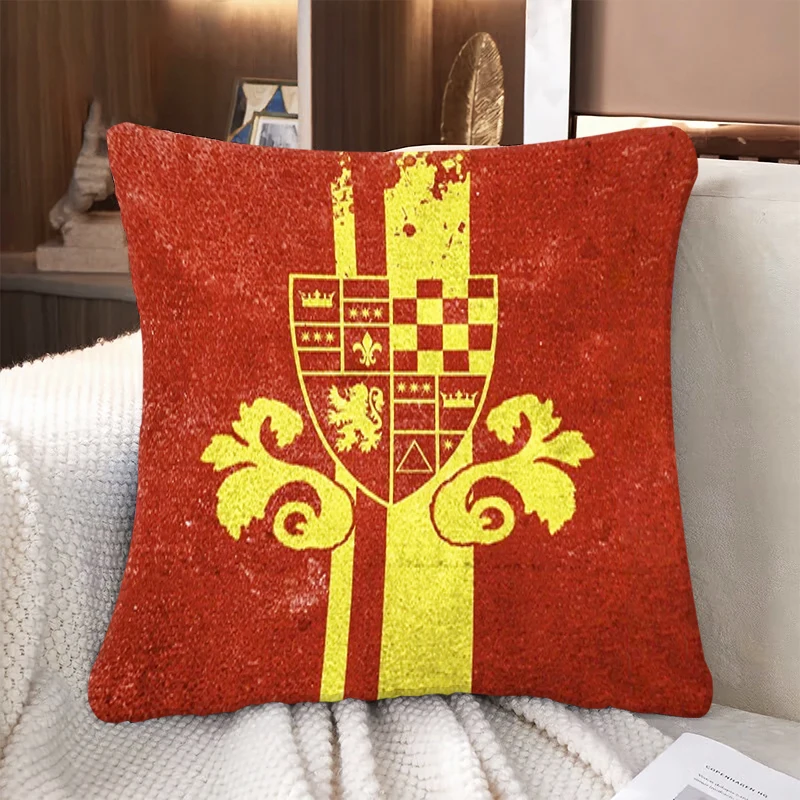 

Draco Dormiens Nunquam Titillandus Decorative Pillowcases Double Sided Printing Cushion Cover 45*45 Golden Lion Cushions Pillow