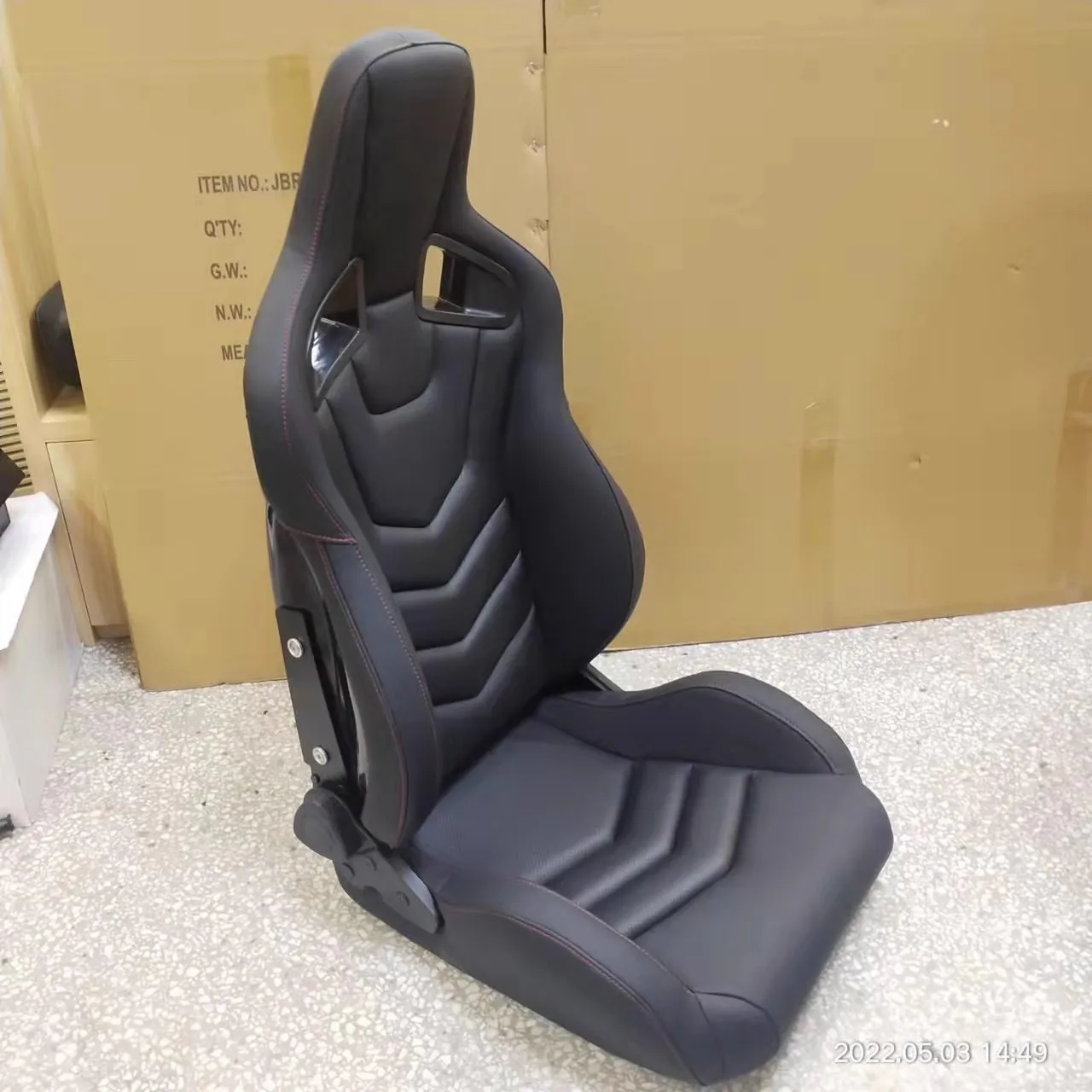 Car Seat Universal CS-Style Racing Bucket Seat PVC Suede FRP Fiberglass ...