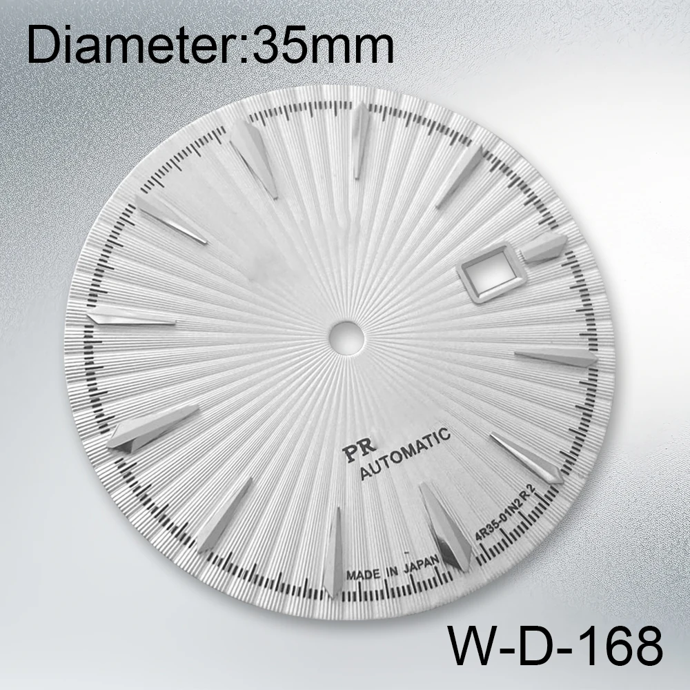 35mm S Logo Cocktail Gradient Dial Suitable For NH35/NH36/4R Automatic Movement Watches Modification Accessories