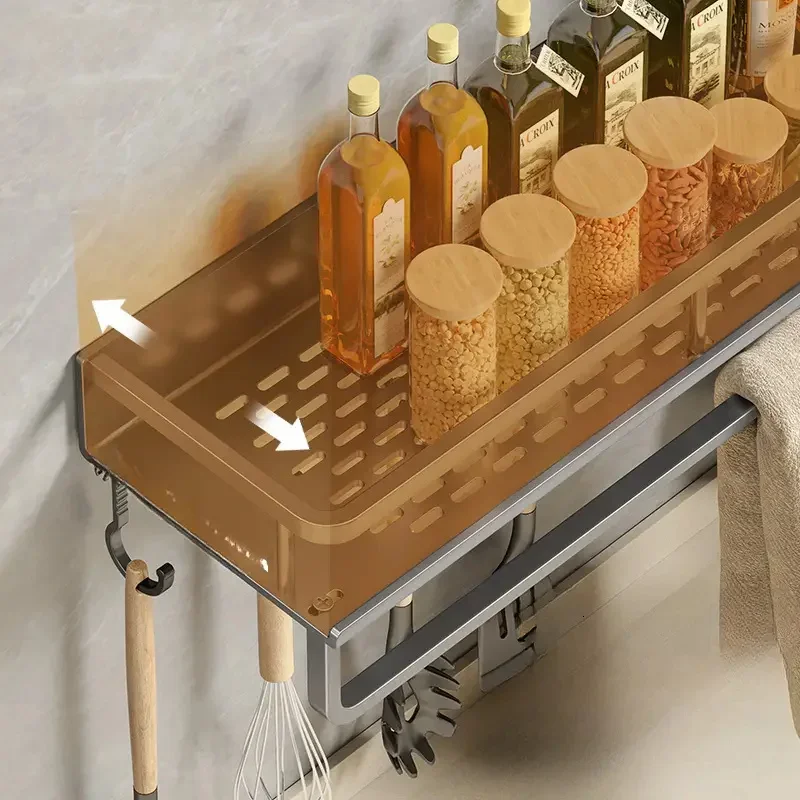 Spice Farmhouse Condiment Organizer Cabinet Hanging Flexible Wall Shelf Kitchen Storage Perfect for Kitchen Item Storage