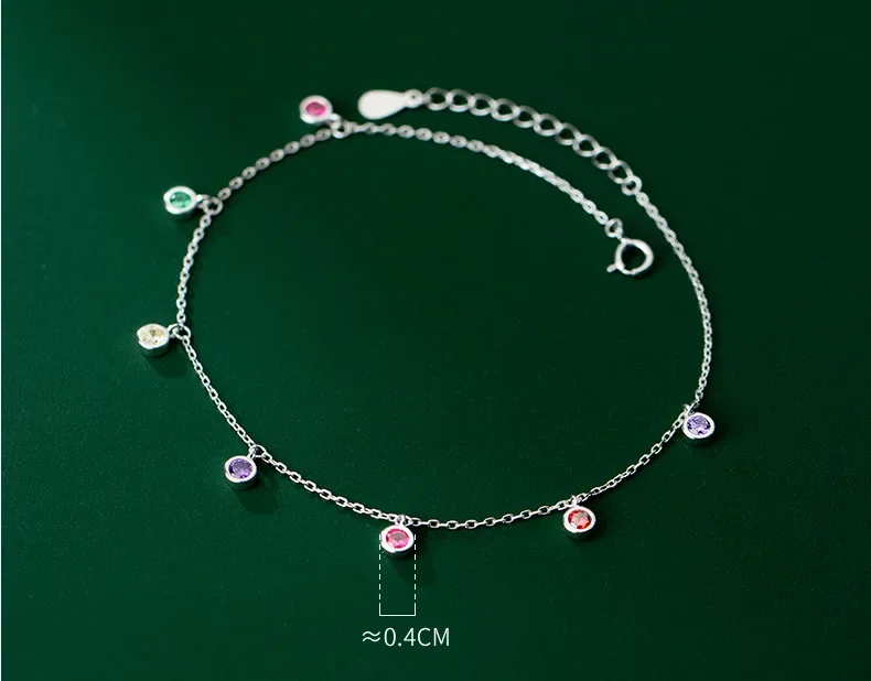 925 فضة قابل للتعديل شرابة الزركون جولة الخرزة سحر...