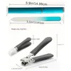 Professional Stainless Steel Nail Clippers Set for Thick Nails Anti-Splash Sharp Trimmer Nail Pedicure Manicure Tools for Men 6
