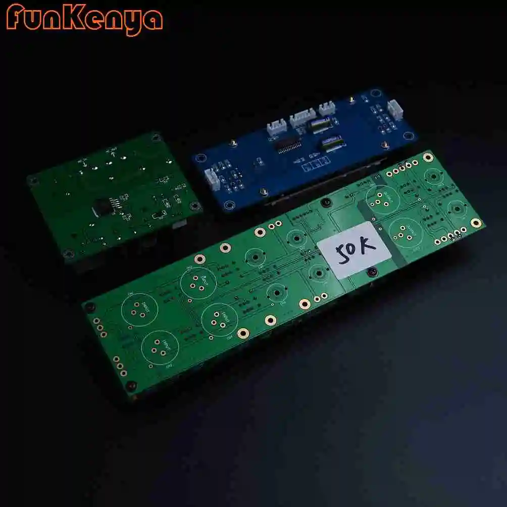 DIY 밸런스 볼륨 조절 3.5 컬러 스크린 1024 릴레이, 원격 제어 XLR RCA, 4 인 2 웨이 아웃